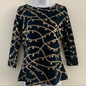 DGH 3/4 Sleeve Boatneck Top